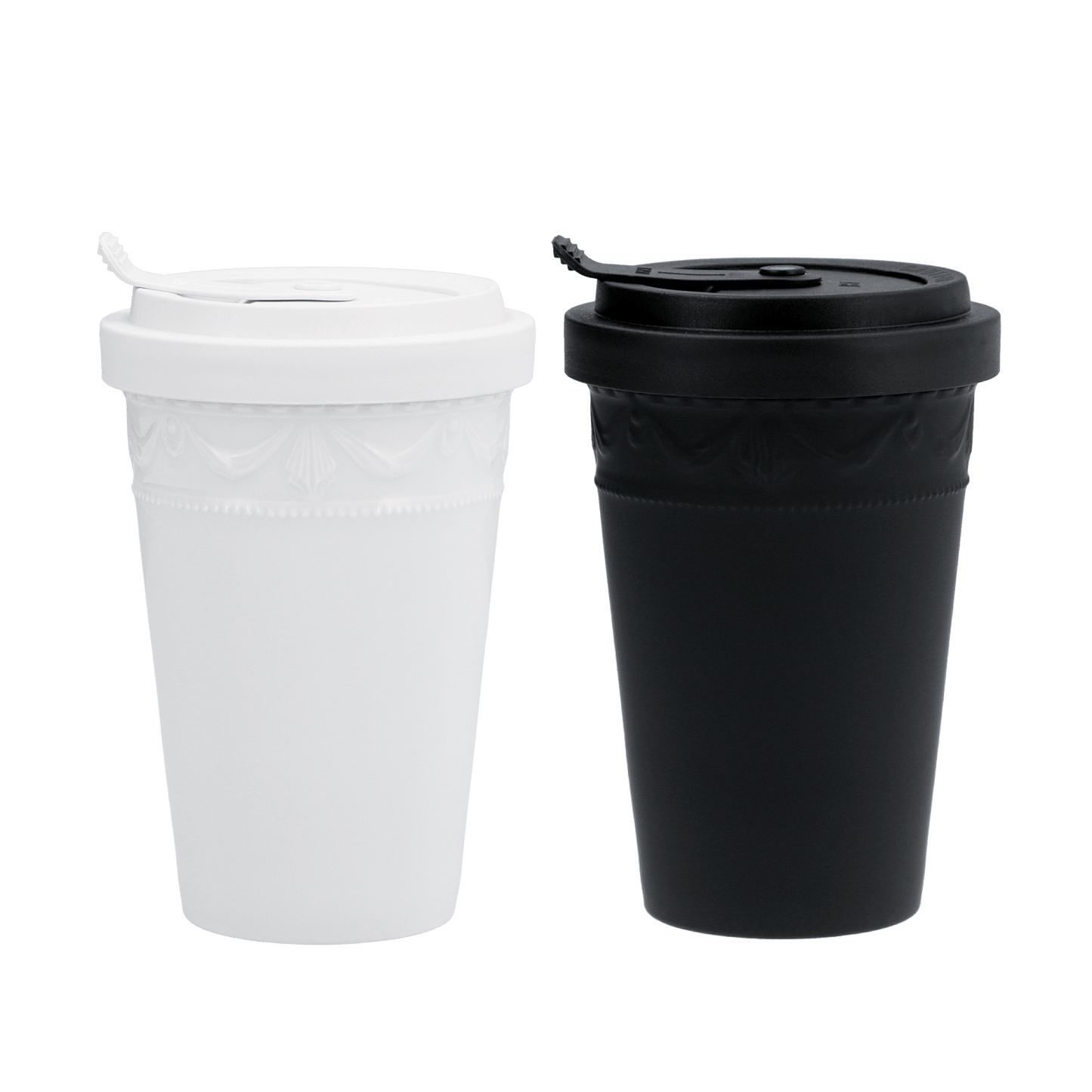 KPM To-go Becher-Set Black & White inkl. Ledermanschetten