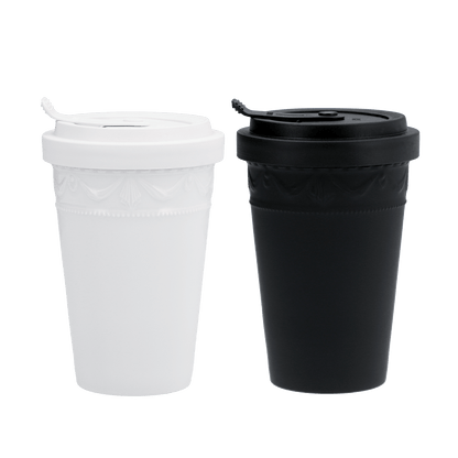 KPM To-go Becher-Set Black & White inkl. Ledermanschetten
