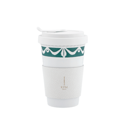 KPM To-go Becher, KURLAND BLANC NOUVEAU, Gold, Russisch Grün, Violett