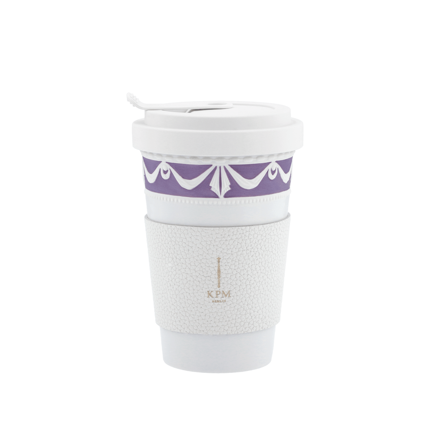 KPM To-go Becher, KURLAND BLANC NOUVEAU, Gold, Russisch Grün, Violett